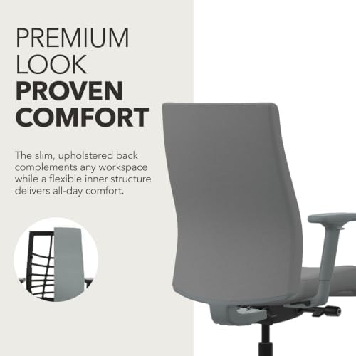 HON Ignition 2.0 Ergonomic Office Chair, Lumbar Support, Desk Chair, Frost