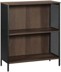 OSP Home Furnishings Ace Contemporary Modern Storage Bookcase with Shelves, 2 Shelves, Ozark Ash Finish