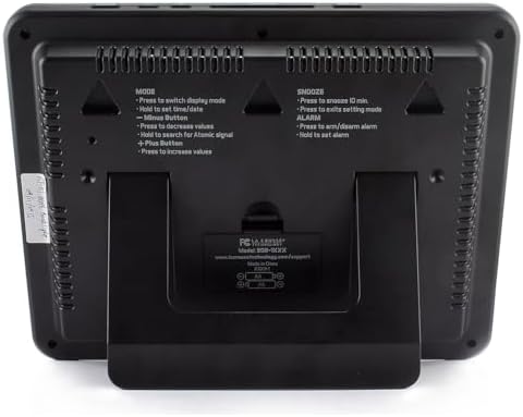 La Crosse Technology C86279 Atomic Full Calendar Clock with Extra Large Digits, Grey, 11.25 in. x 2.10 in. x 12.00 in.
