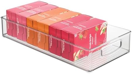 iDesign Stackable Clear Plastic Extra Long Pantry Organizers