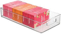 iDesign Stackable Clear Plastic Extra Long Pantry Organizers