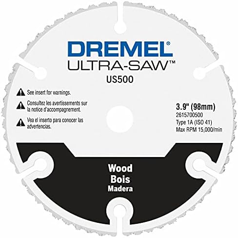 Dremel US500-01 Ultra-Saw 4-Inch Carbide Wood Cutting Wheel, White