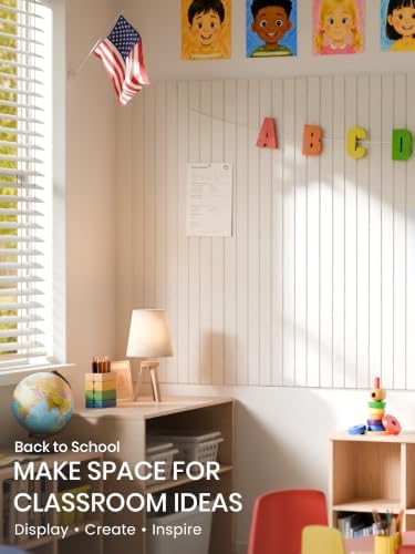 Bumusty 36"x 24" Large Felt Bulletin Board Tiles,Milky White