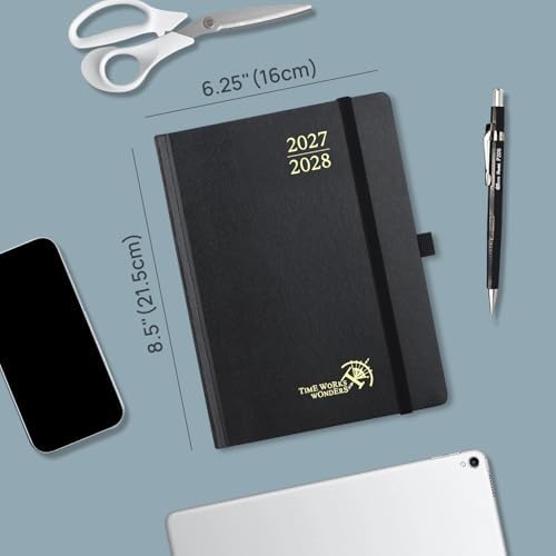 POPRUN Monthly Planner 2027-2028, 6.25" x 8.5", 18-Month Calendar Book