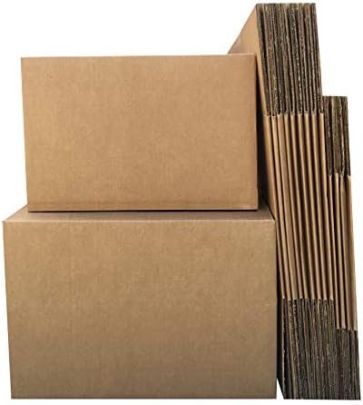 Amazon Basics Moving Boxes Kit, Small and Medium, Brown, 15-Pack