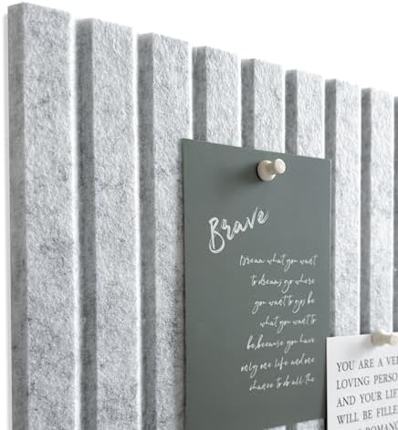 Large Felt Bulletin Board 48" x 24", Light Gray