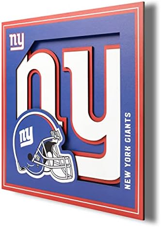 YouTheFan NFL New York Giants 3D Logo Series Wall Art
