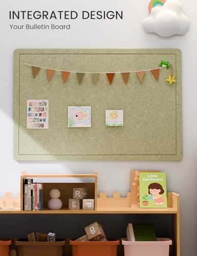 Fluxynara 35.4" x 23.6" Bulletin Board, Olive Green