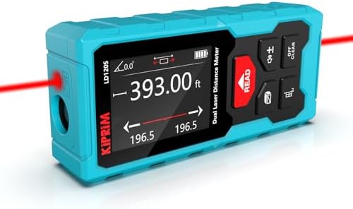 Kiprim LD120S Dual Laser Distance Meter,393ft/120m,Electronic Level,DIY