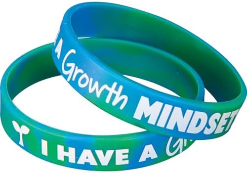 Really Good Stuff Growth Mindset Silicone Bracelets, Pack of 24