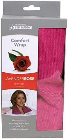 Bed Buddy Heated Aromatherapy Neck Wrap, Lavender & Rose Scented - Microwavable Hot & Cold Therapy for Sore Muscles, Stress Relief, and Relaxation - Soft Plush Fabric with Lavender and Rose