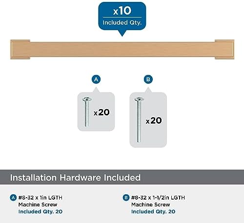 Amerock 10BX37033CZ | Champagne Bronze Cabinet Pull | 6-5/16 inch (160mm) Center-to-Center | 10 Pack | Bridgeport | Furniture Hardware