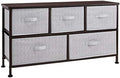 Amazon Basics Extra Wide Fabric 5-Drawer Storage Organizer Unit for Bedroom Closet, Bronze
