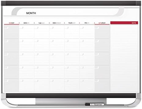 Quartet Dry Erase Calendar Board, Planner, Magnetic Whiteboard, 3' x 2', Yearly, Total Erase Surface, Prestige 2 (CP32P2)