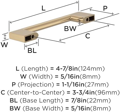 Amerock 25 Pack 3-3/4" Cityscape Champagne Bronze Drawer Pull
