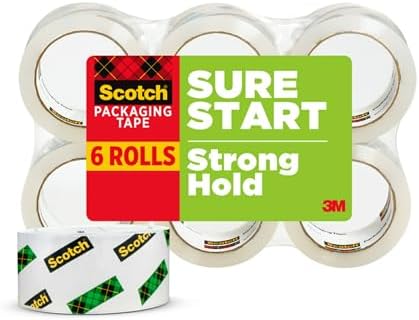 Scotch Sure Start Moving Packaging Tape, 1.88 in x 54.6 yd