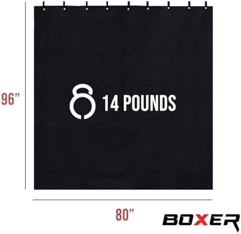 Boxer BXR Studio Thicker Sound Dampening Blanket 80" x 96" - Loops & Grommets for Easy Installation - Diamond Pattern Insulated Blanket, Light Blocker, Sound Absorbing