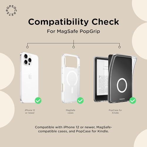 PopSockets Phone Grip for MagSafe, Magnetic Holder- Blanchette Red