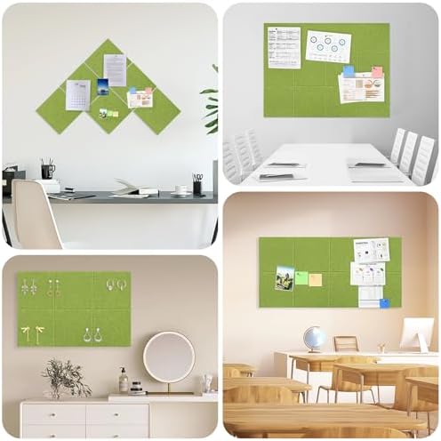 48" x 36" Large Felt Bulletin Board 1/2" Thick, Matcha Green