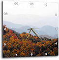 3dRose dpp_22397_1 Fall in The Smokey Mountains North Carolina Mountains Wall Clock, 10 by 10-Inch