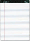 Tops Docket Lined Legal Pads, 8.5 x 11 Notepads, 50 Sheets, 6 Pack, White