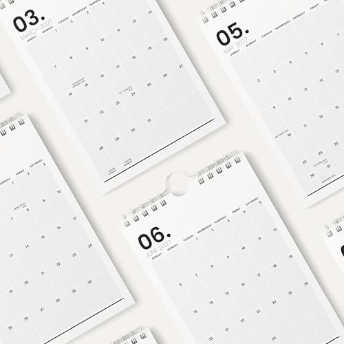 Karto Small Wall Calendar 2026-2027 6x9 in - Minimalist | July 2026 to December 2027, Vertical, Boosts Productivity, Easy Monthly Planning