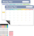 loukin Static Cling Monthly & Weekly Dry Erase Calendar, Whiteboard Planner