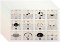 Batmerry Abstract Designs Placemats, Set of Minimalist Cards Washable Linen Table Mats for Kitchen Table Double Insulation Decor Dining Set Indoor Outdoor 12X18 in Set of 8