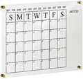 Martha Stewart Grayson Acrylic Wall Calendar with Notes, Clear/Black