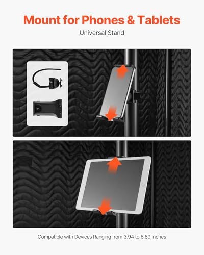 VEVOR Portable Vocal Booth 6.56 ft Height Echo-Free Recording Studio Booth
