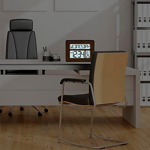 La Crosse Technology 513-1419BL-WA-INT Atomic Large Full Digital Calendar Clock