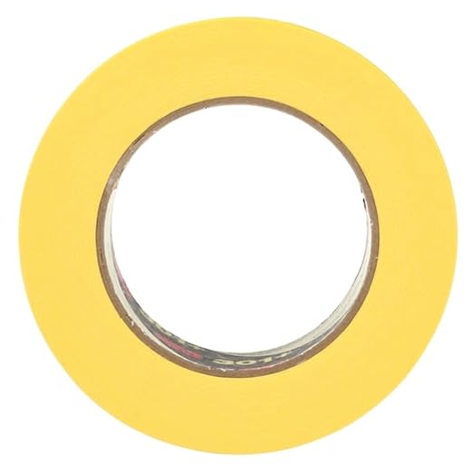 3M Performance Yellow Masking Tape 301+, 36 mm x 55 m, 6.3 mil | 24 Roll/Case, High Performance Holding and Masking Tape for Automotive, Specialty Vehicle and Industrial Markets