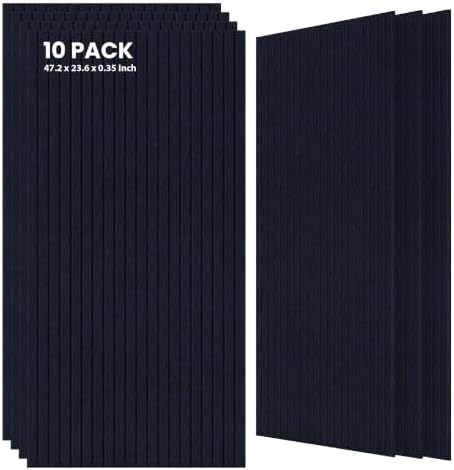 TO-TH Acoustic Panels High Density Soundproof Wall Panels 10Pack, Navy Blue