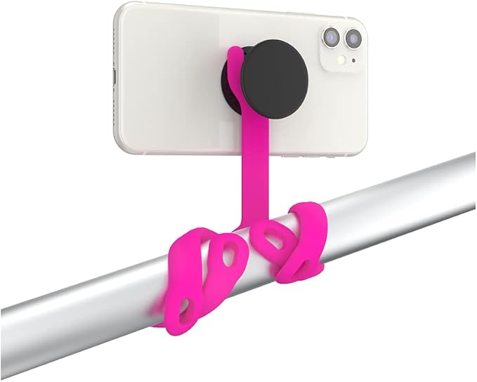 PopSockets Flexible Phone Mount & Stand- Miami Sunset | Flex Mount & Tripod, Content Creators, Hands-Free, Hot Pink, Electronic Accessories, For iPad/Kindle/iPhone/Android