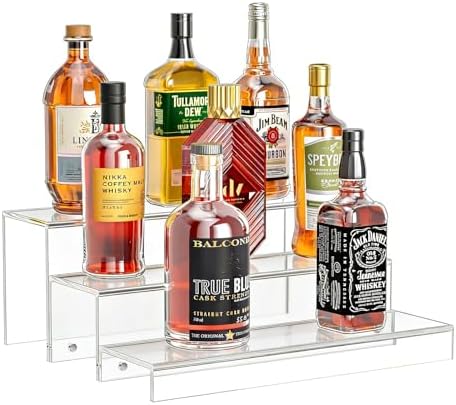 JUESHA 3 Tiers Bar Shelves for Liquor Bottles (Patent: D1076520S)