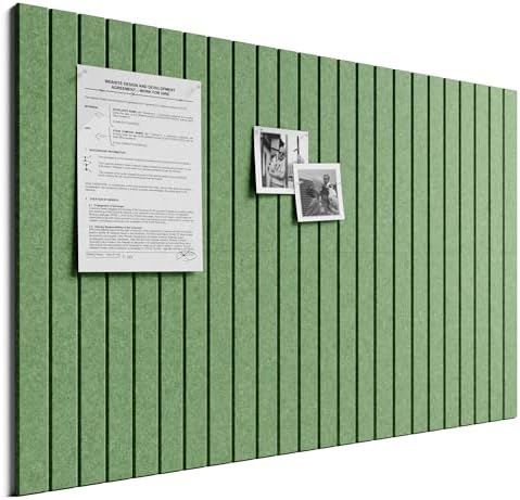 Bumusty 36"x 24" Large Felt Bulletin Board Tiles,Moss Green