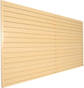 FRAYSCENT Slat Wall Paneling Garage Wall Organizer, Slatwall Panels Garage Tool Organizer Wall Mount Garage Slat Wall Storage Systems, Slat Board PVC Wall Panels Garage Storage (BEIGE, 8ftx4ft)
