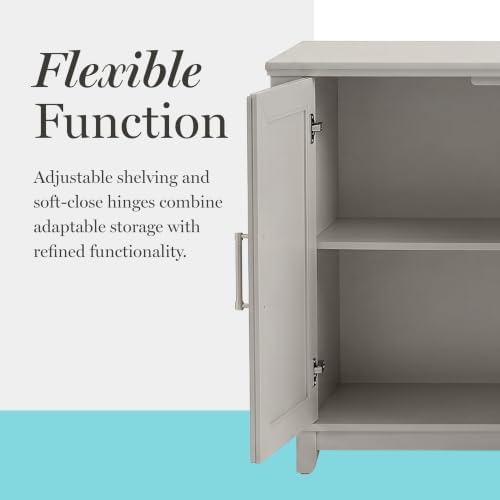 Martha Stewart Lily Pond Modular Storage TV Stand, Sharkey Gray