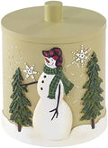 Avanti Linens - Covered Jar, Resin Countertop Accessories, Christmas Decorations (Snowmen Gathering Collection)
