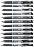 Pentel ENER-GEL Deluxe Liquid Gel Pen, Bold Line, Metal Tip, Black Ink, Box of 12 (BL60-A)