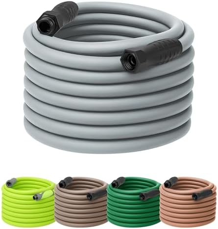 Flexzilla Colors SwivelGrip Garden Hose 5/8 in. x 100 ft., Lightweight All-Weather Water Hose, Durable and Flexible, Leak-Free Connections, Slate Grey