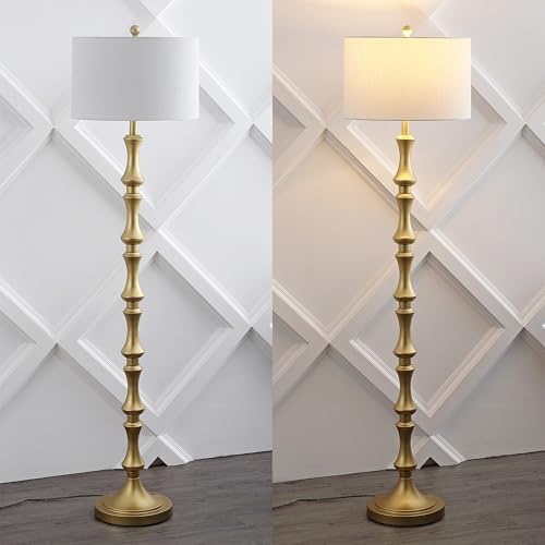 JONATHAN Y Jaxon Floor Lamp Traditional Glam Metal 62.5", Gold Painting