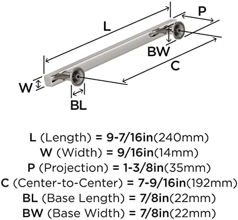 Amerock 7-9/16" Everett Polished Nickel Drawer Pull