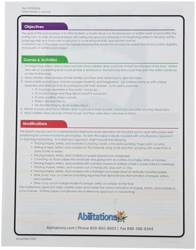 Abilitations 089668 Integrations Hi-Write Journal Paper - Intermediate 2 Paper - 100 Pack