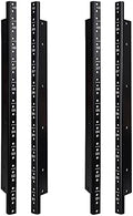 Sound Town 4-Pack 10U Steel Rack Rails, with Black Powder Coated Finish and Screws (ST-RR-10UX2)