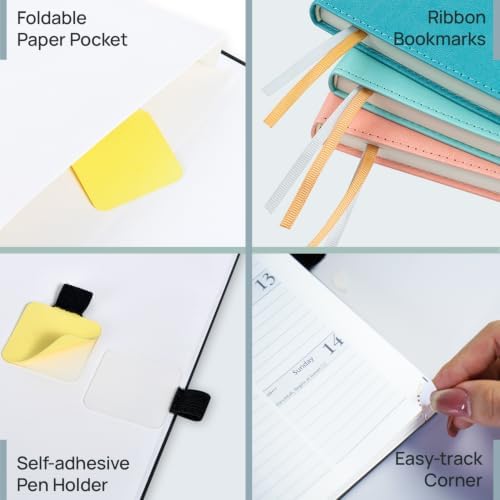 POPRUN 2027 Small Daily Planner One Page Per Day,Pocket Size Daily Calendar