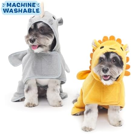 BARKBOX Dog Bathrobe - 2 Pack - for Dogs - Small