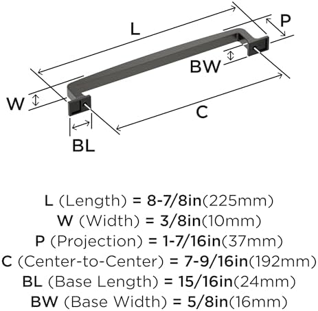 Amerock 7-9/16" Westerly Black Bronze Drawer Pull