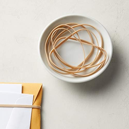 Amazon Basics Rubber Bands, Office Supplies, Size 33 (3-1/2 x 1/8 Inch), Stretchy, 600 Bands/1 lb Pack, 3-Pack, Tan