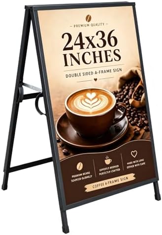24×36 Inch Slide-in Folding A-Frame Sign Holder (Frame Only)